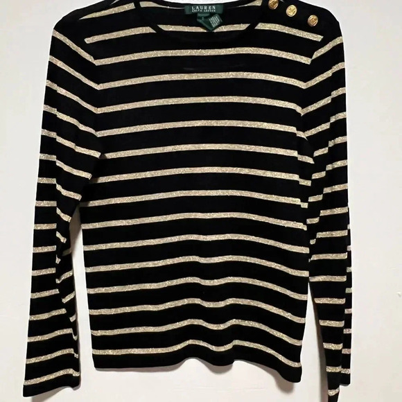 Lauren Ralph Lauren Tops - Ralph Lauren black and gold  Top S